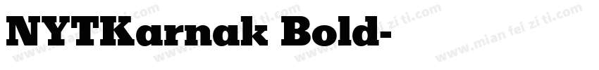 NYTKarnak Bold字体转换